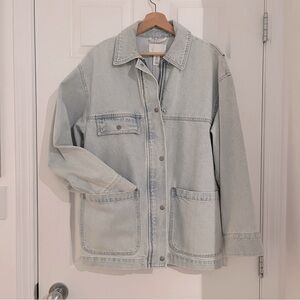 H&M Light Denim Utility Jacket - Oversized